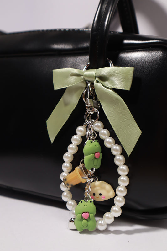 Earl + Boba Silver Bag Charm